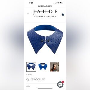 JAHDE Queen Collar Cobalt Blue —New in Bag